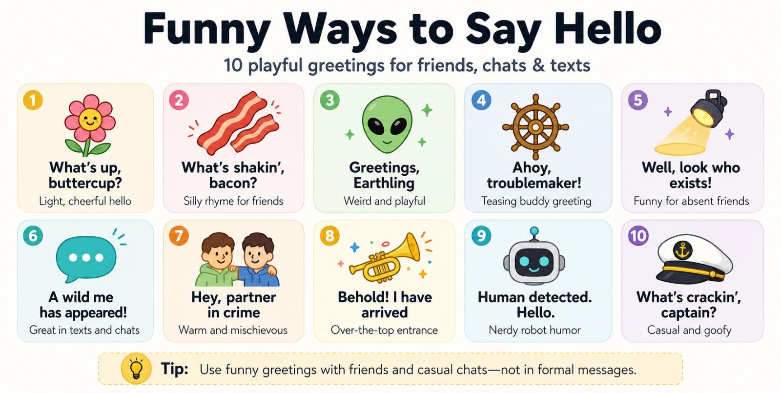 100 Funny Ways to Say Hello