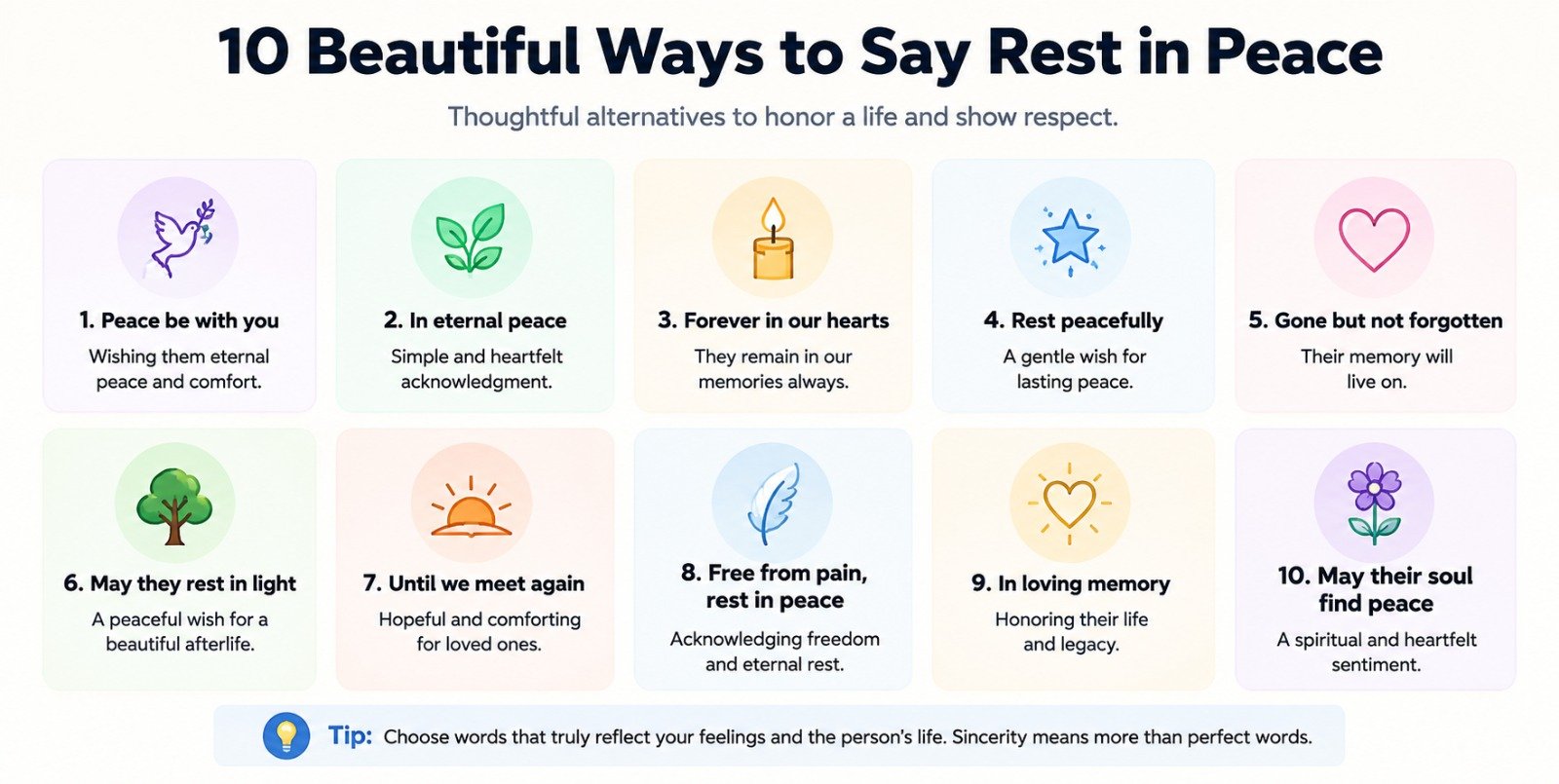 Beautiful Ways to Say Rest in Peace