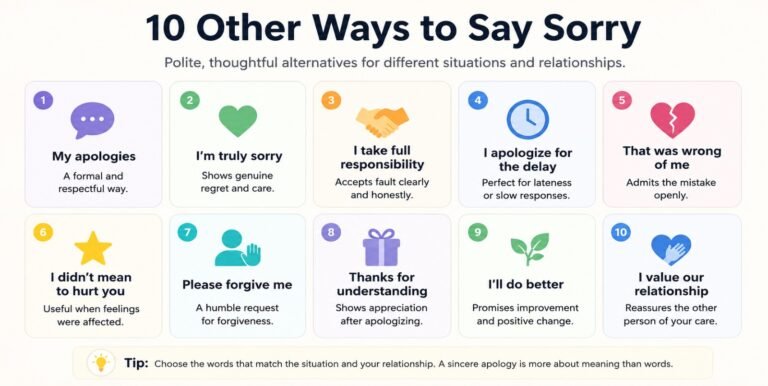 Other Ways to Say Sorry