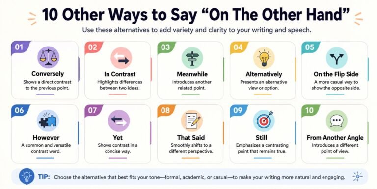 Other Ways to Say On the Other Hand