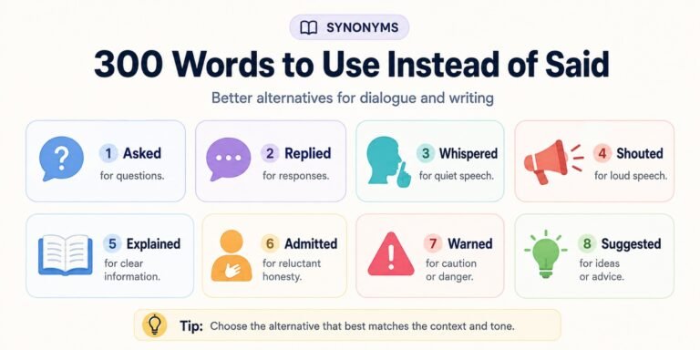 Words to Use Instead of Said