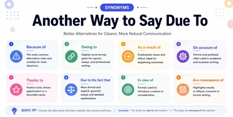 Another Way to Say Due To