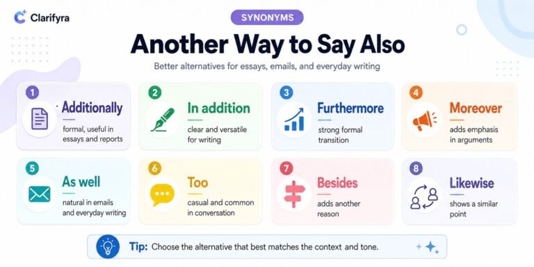 Another Way to Say Also