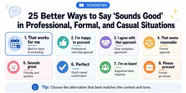 Another Way to Say Sounds Good