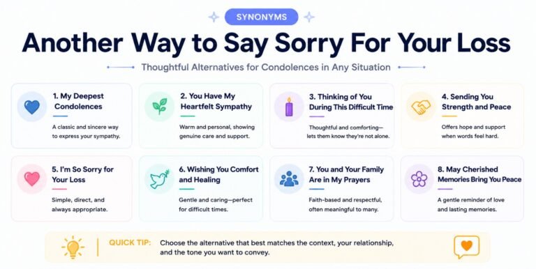 Another Way to Say Sorry for Your Loss