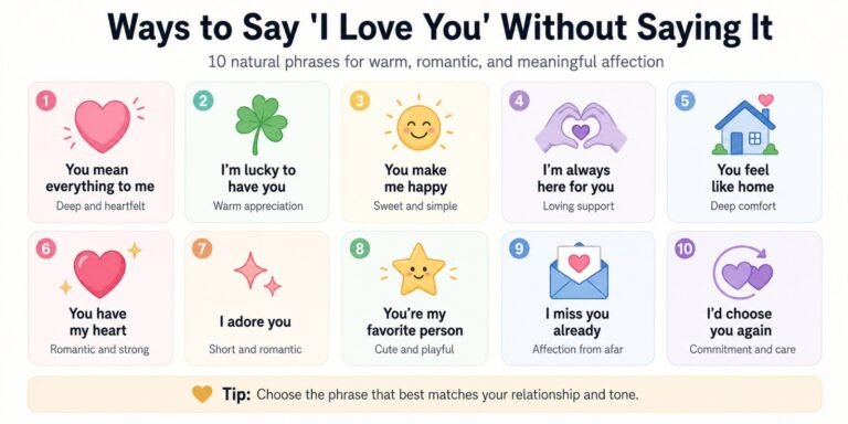 Ways to Say I Love You Without Saying I Love You