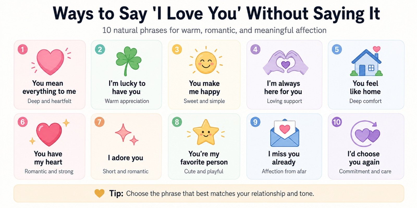 Ways to Say I Love You Without Saying I Love You