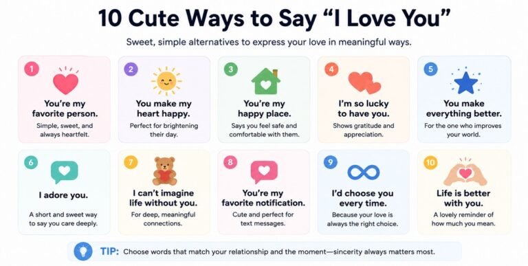 Cute Ways To Say I Love You