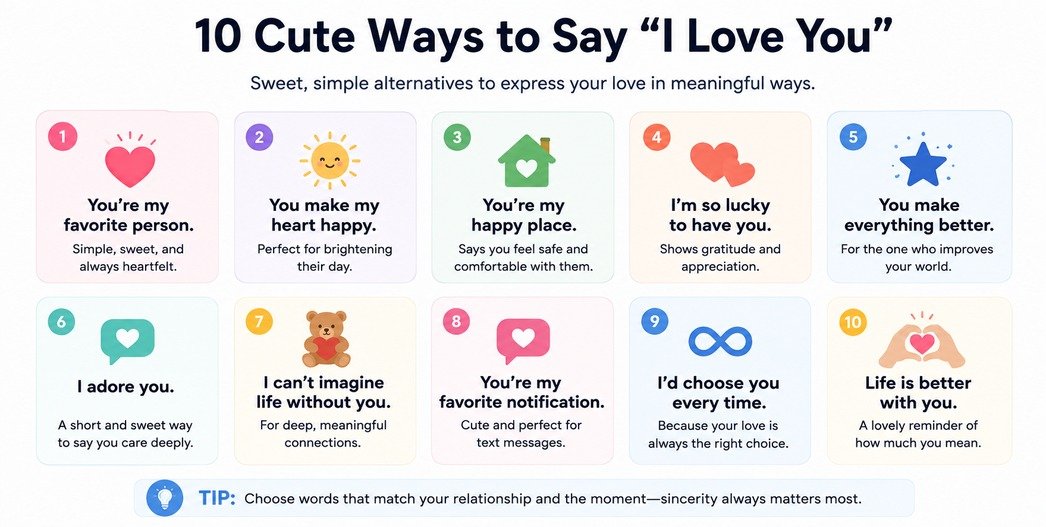 Cute Ways To Say I Love You