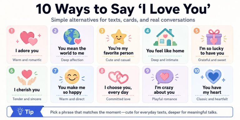 Ways to Say I Love You