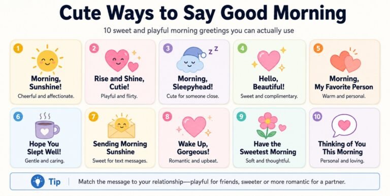 Cute Ways to Say Good Morning