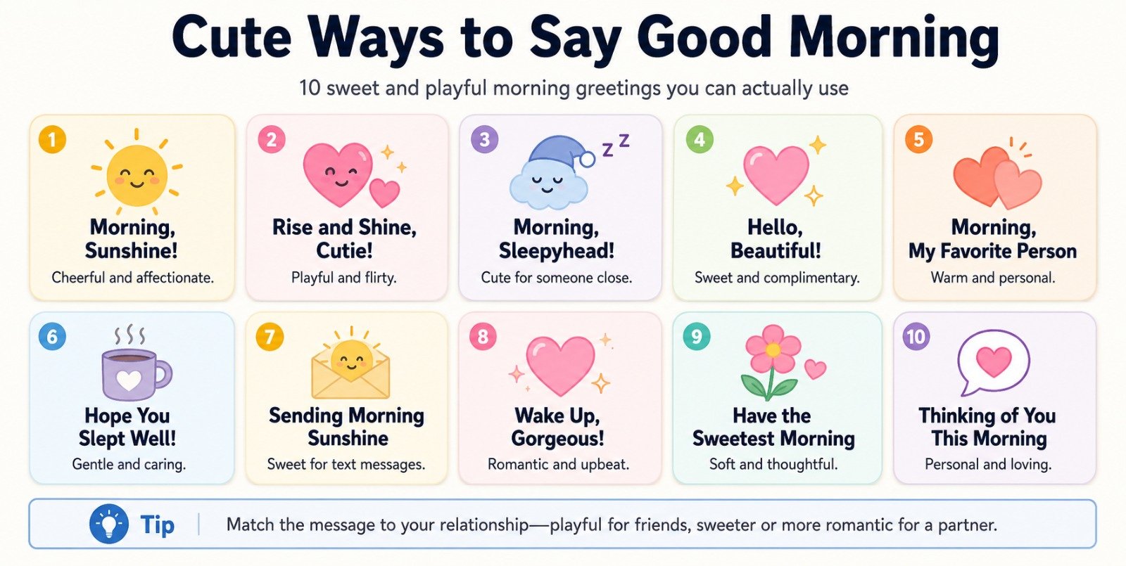 Cute Ways to Say Good Morning
