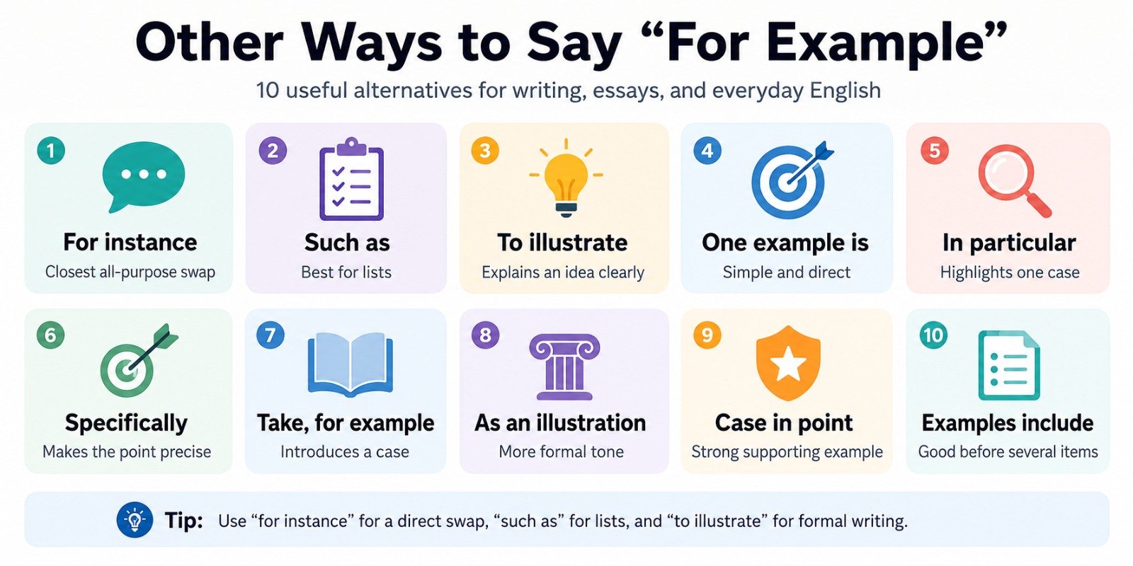 Other Ways to Say “For Example”
