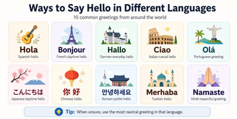 Ways to Say Hello in Different Languages