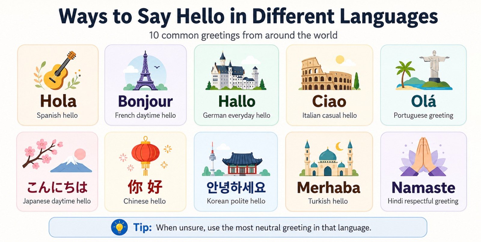 Ways to Say Hello in Different Languages