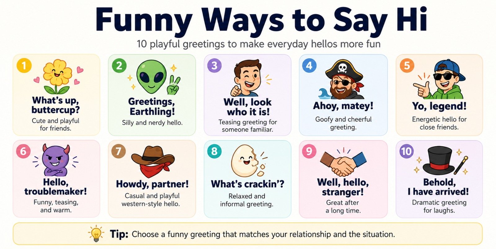 Funny Ways to Say Hi