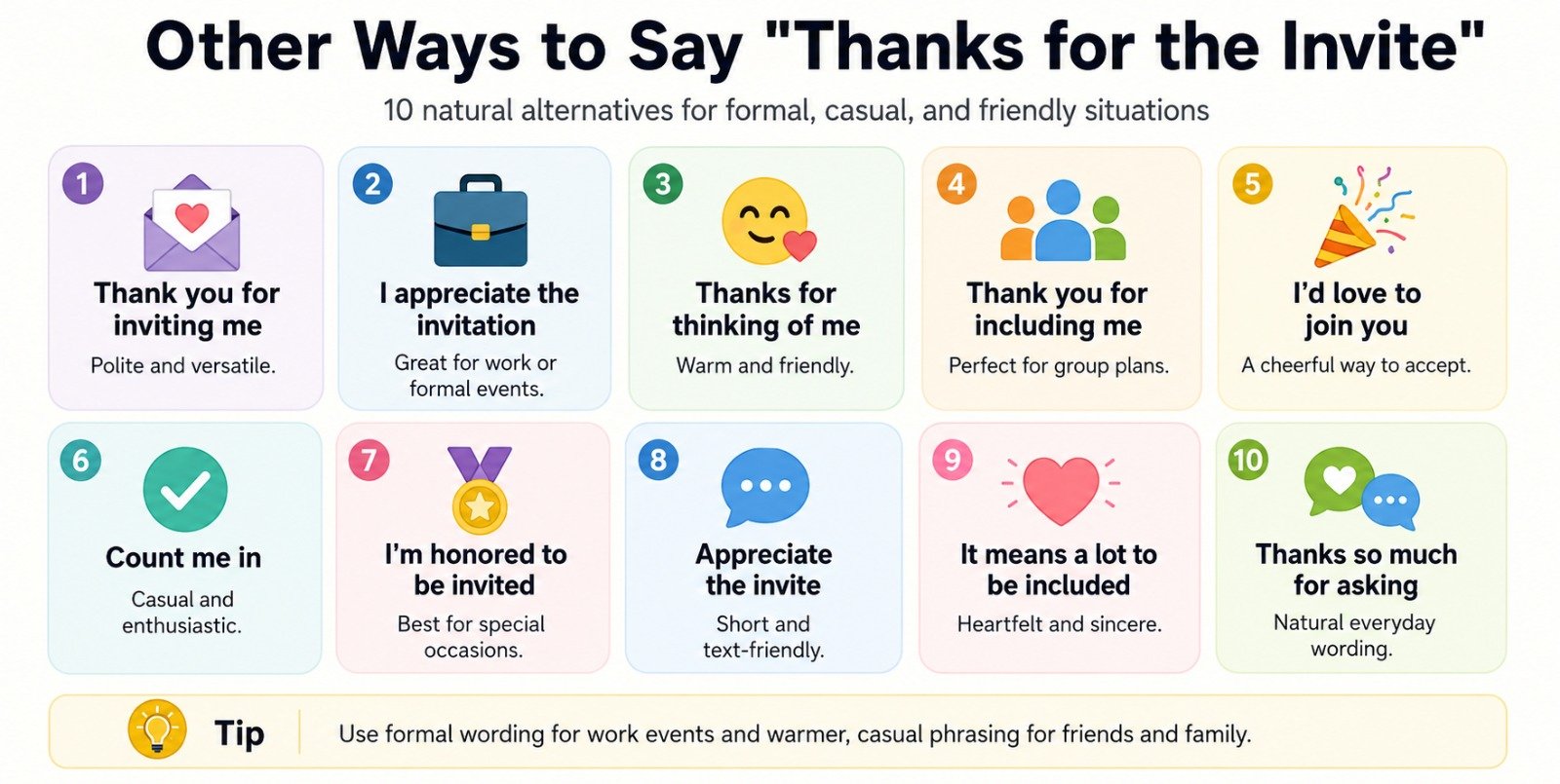 Thanks for the Invite