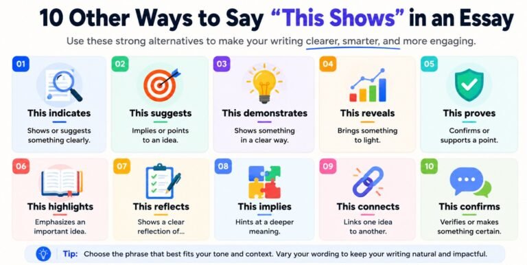 Other Ways to Say This Shows