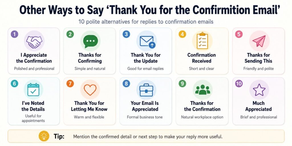 Thank You for the Confirmation Email