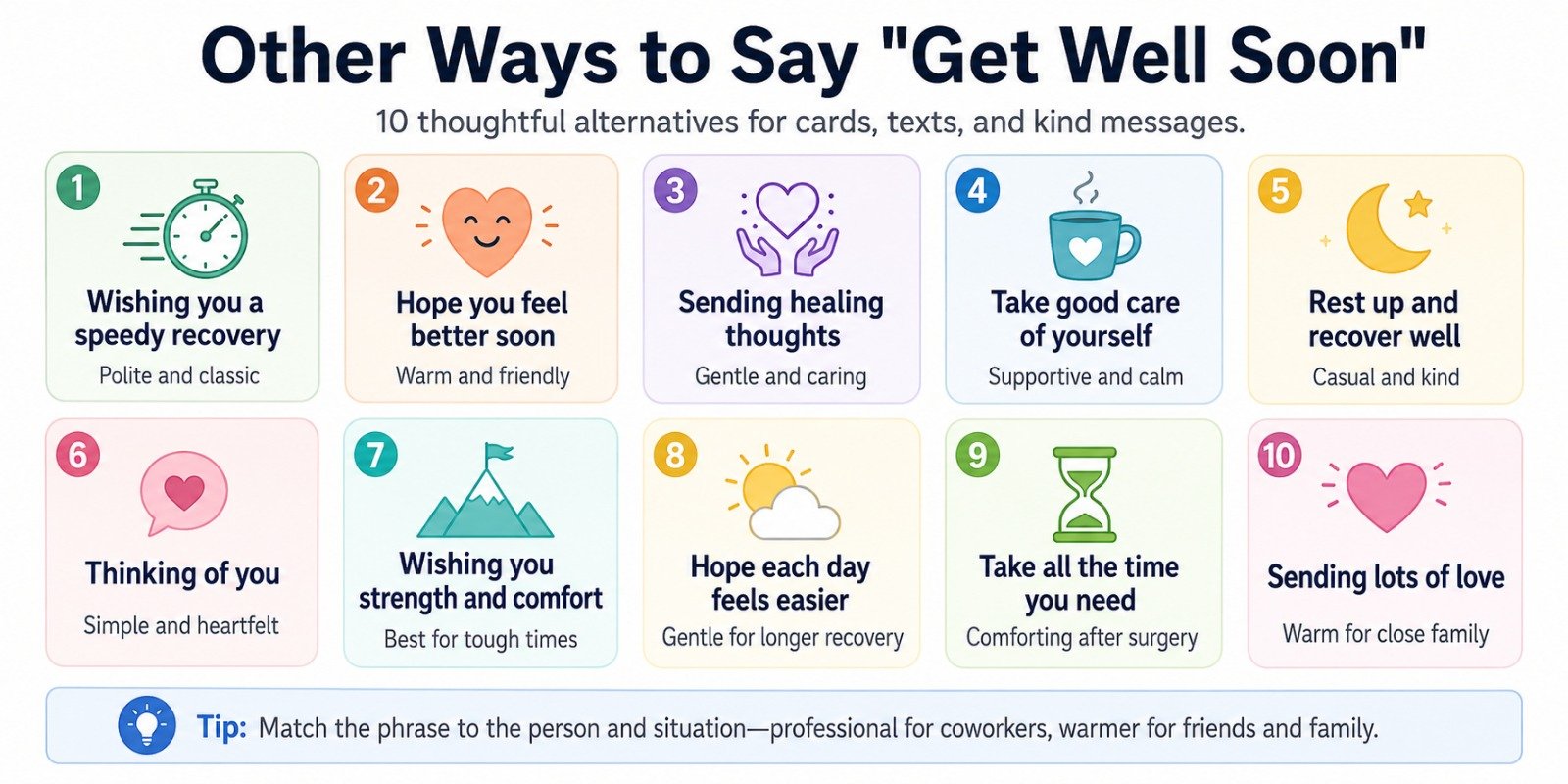 Other Ways to Say Get Well Soon