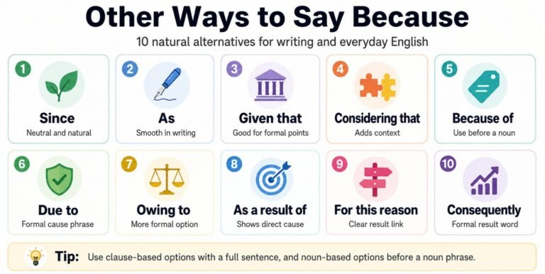 Other Ways to Say Because