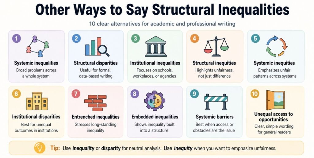 Other Ways to Say Structural Inequalities