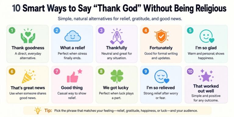 How to Say Thank God in A Non Religious Way