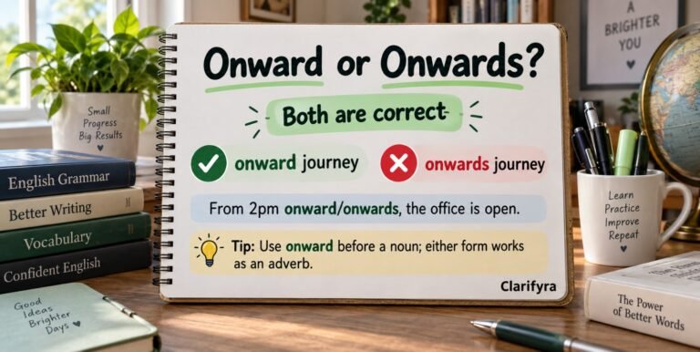 Onward or Onwards