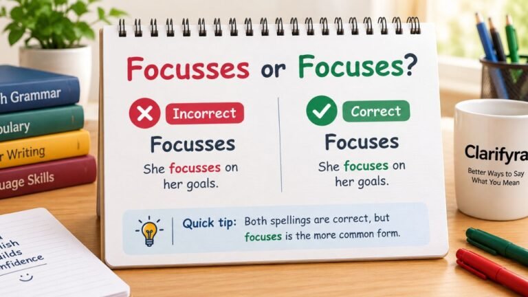 Focusses or Focuses
