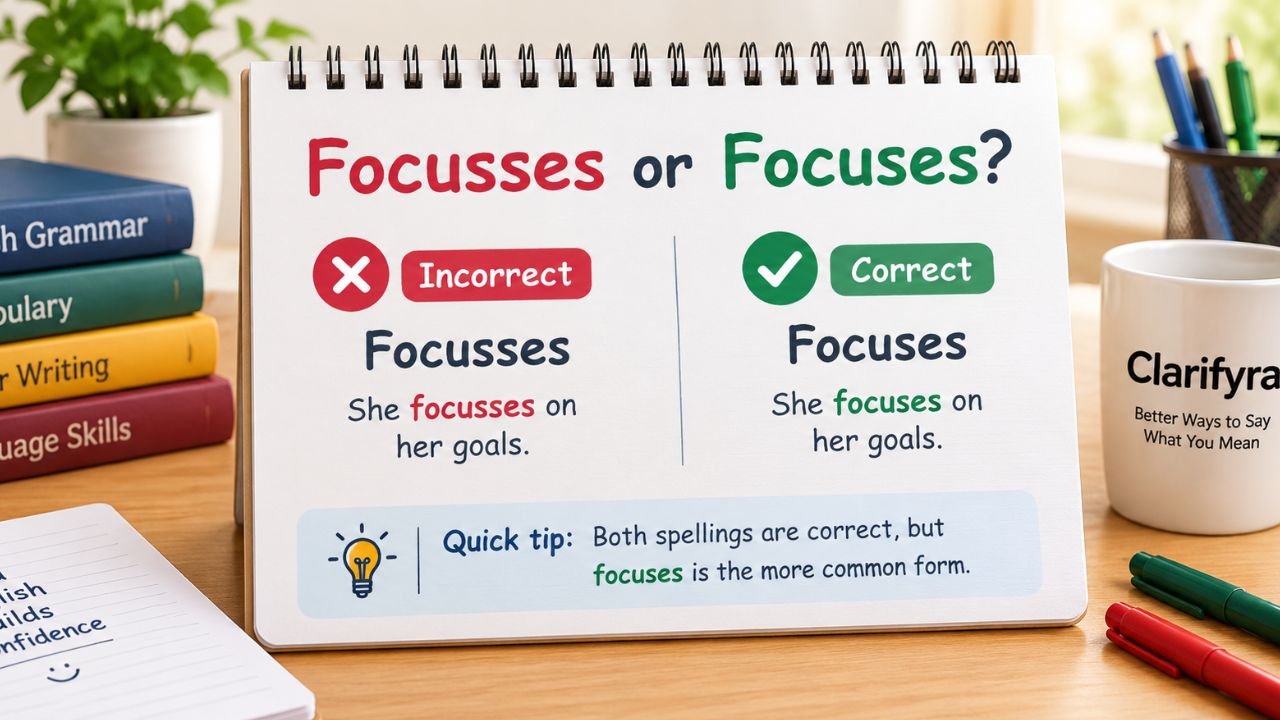 Focusses or Focuses
