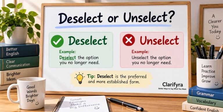Deselect or Unselect