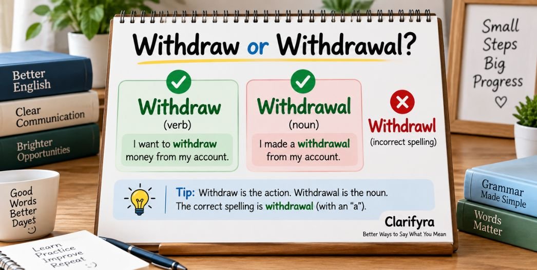 Withdrawal or Withdraw