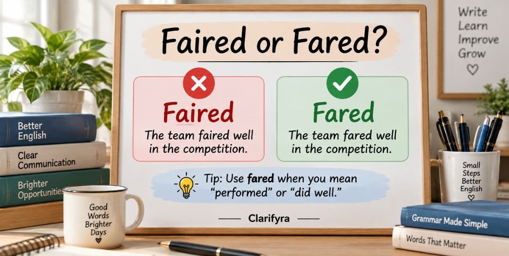 Faired or Fared