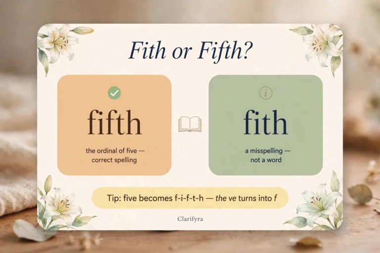 Fith or fifth? — ordinal spelling infographic