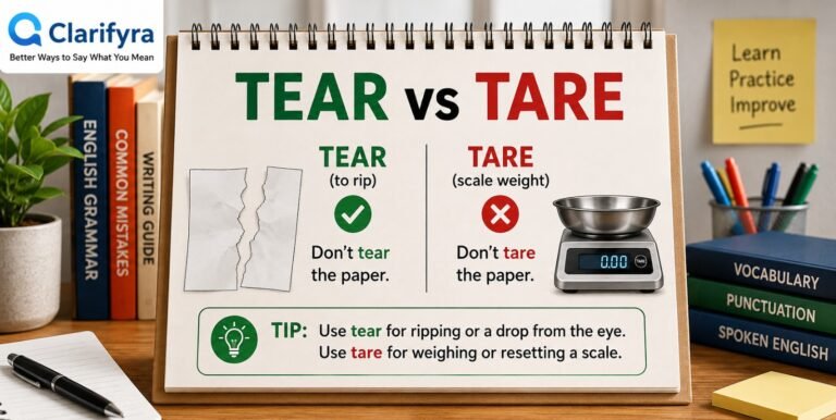 Tear vs Tare