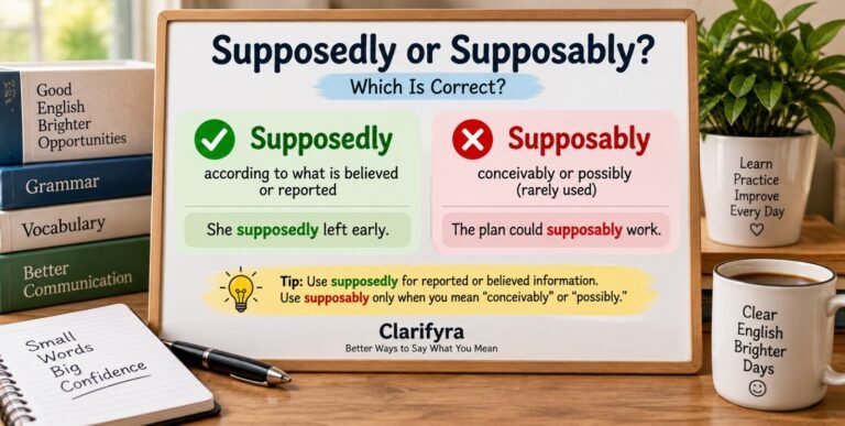 Supposedly or Supposably