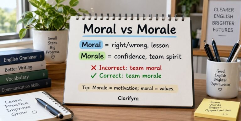 Moral vs Morale