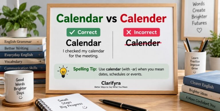 Calendar vs Calender
