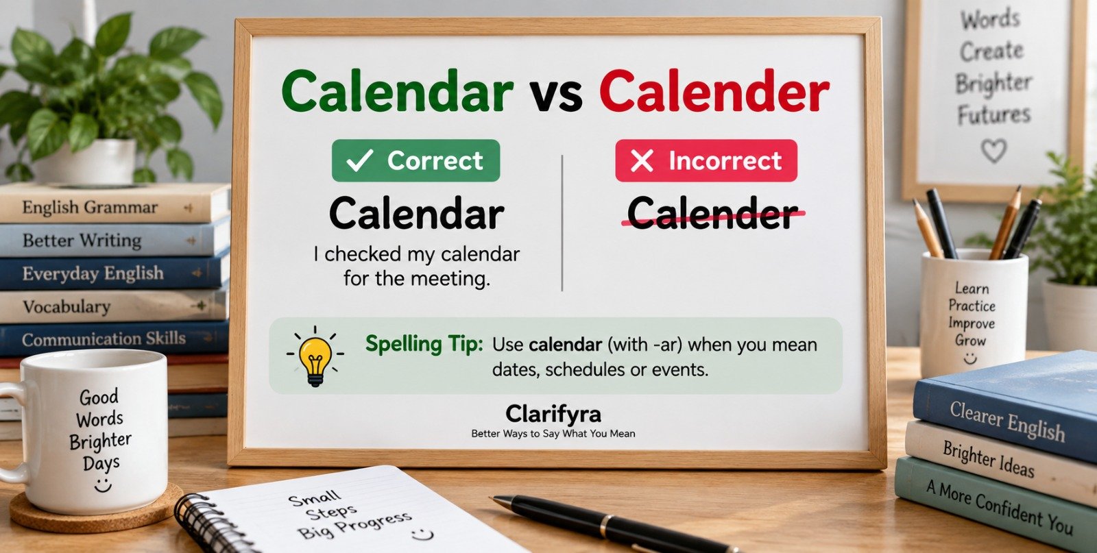 Calendar vs Calender