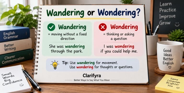 Wandering vs Wondering