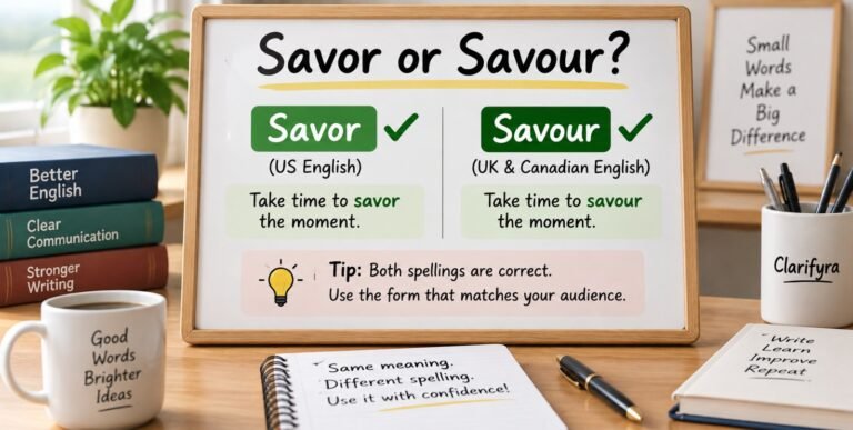 Savor or Savour