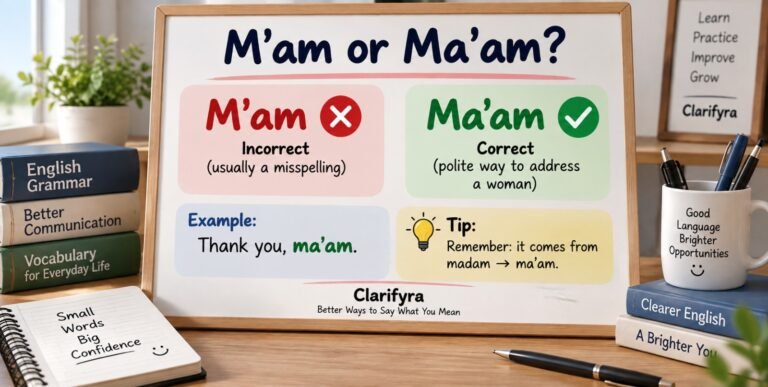 M'am or Ma'am