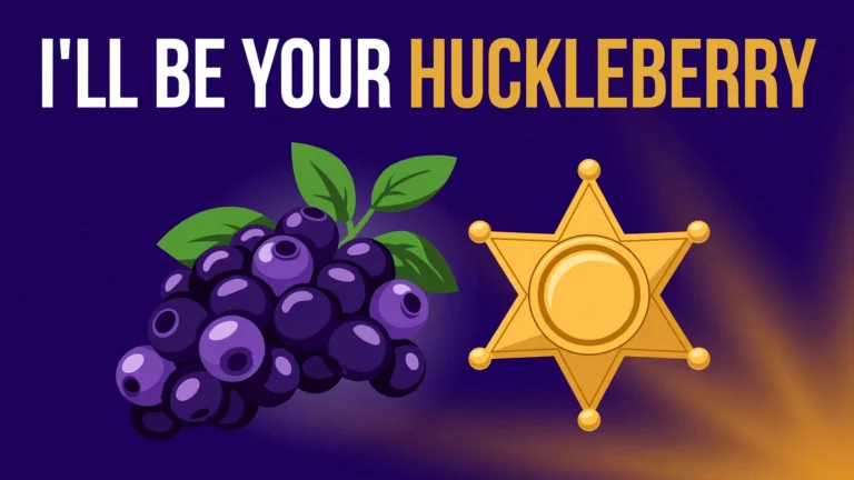 I'll be your huckleberry — meaning and origin infographic