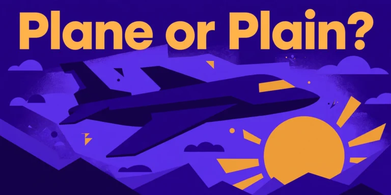 Plane or plain difference – aeroplane and flat geometric planes vs plain simple wording, Clarifyra featured image