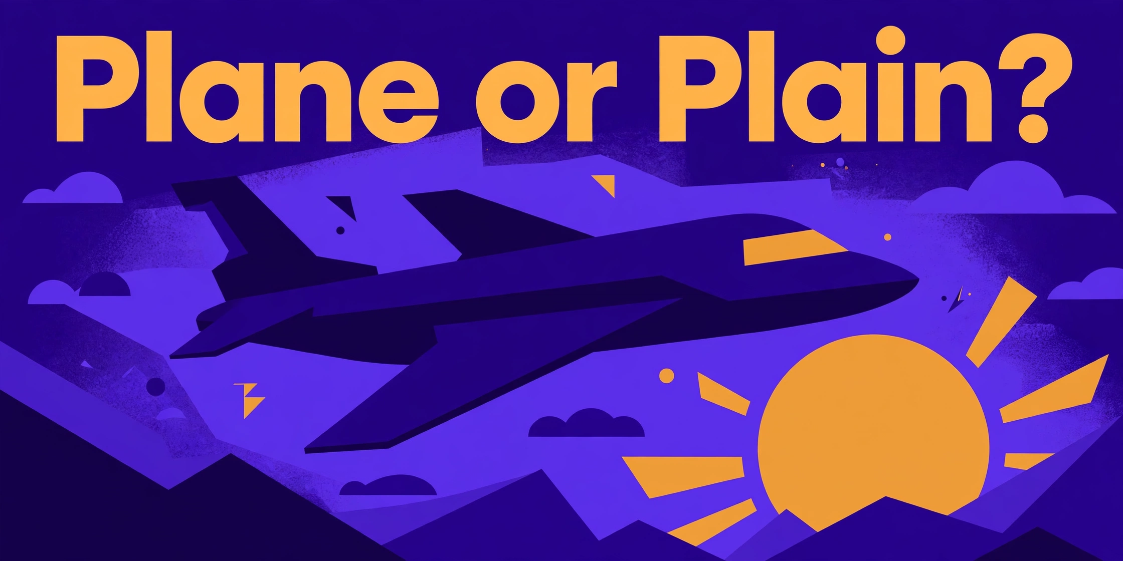 Plane or plain difference – aeroplane and flat geometric planes vs plain simple wording, Clarifyra featured image