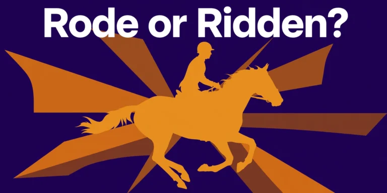 Rode or ridden? — verb forms infographic
