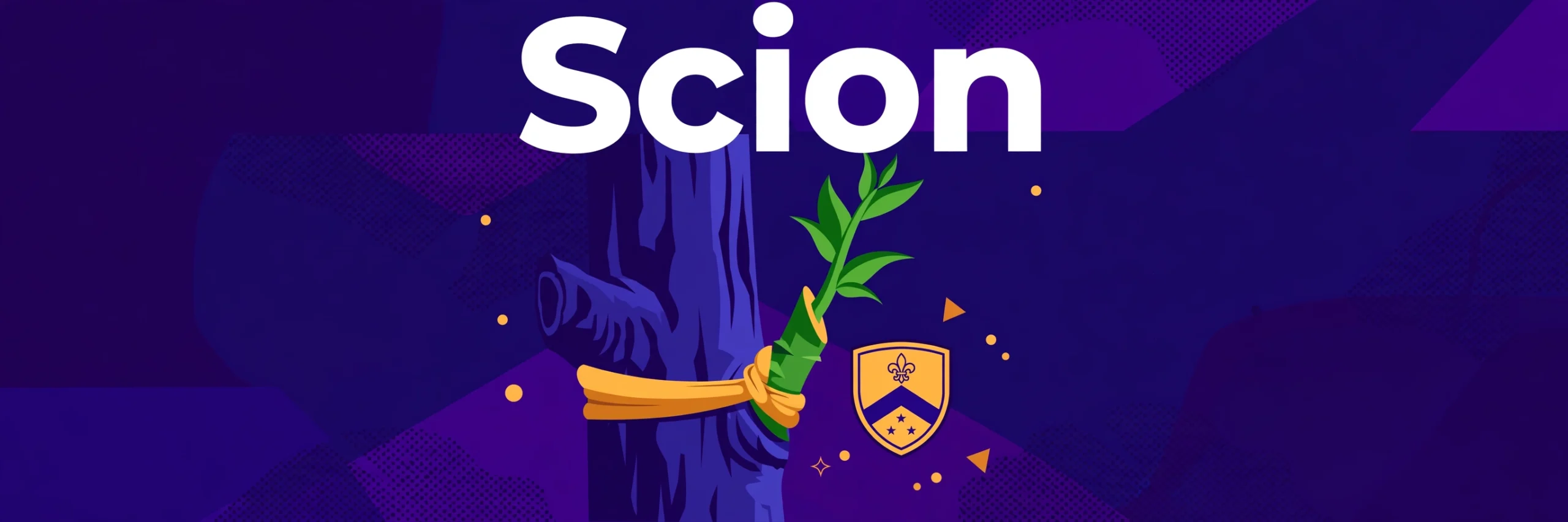 Scion — meaning a descendant of a notable family and a grafted shoot, featured illustration
