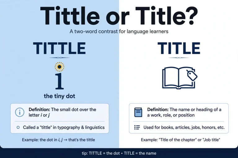 Tittle or title? — variant spelling infographic