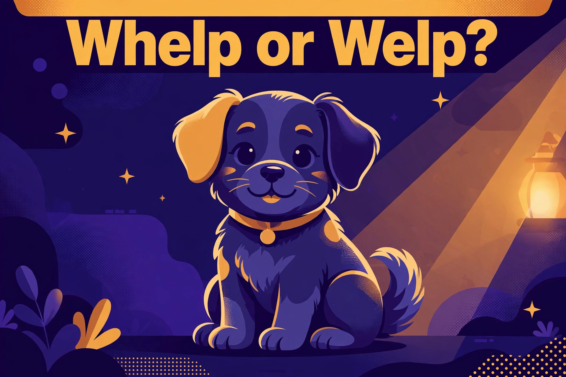 Whelp or welp difference – puppy for whelp the young dog vs welp the informal well interjection, Clarifyra featured image